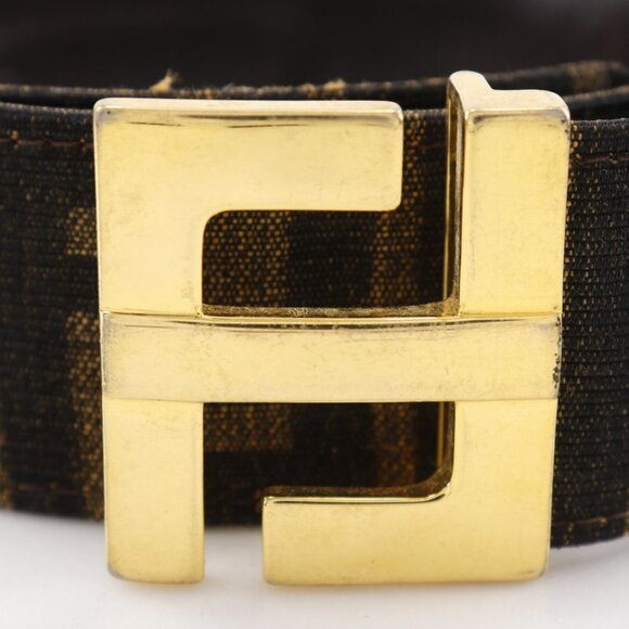 Fendi Zucca Nylon Canvas Brown Belt main image 3